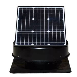 Solar panel on a black base
