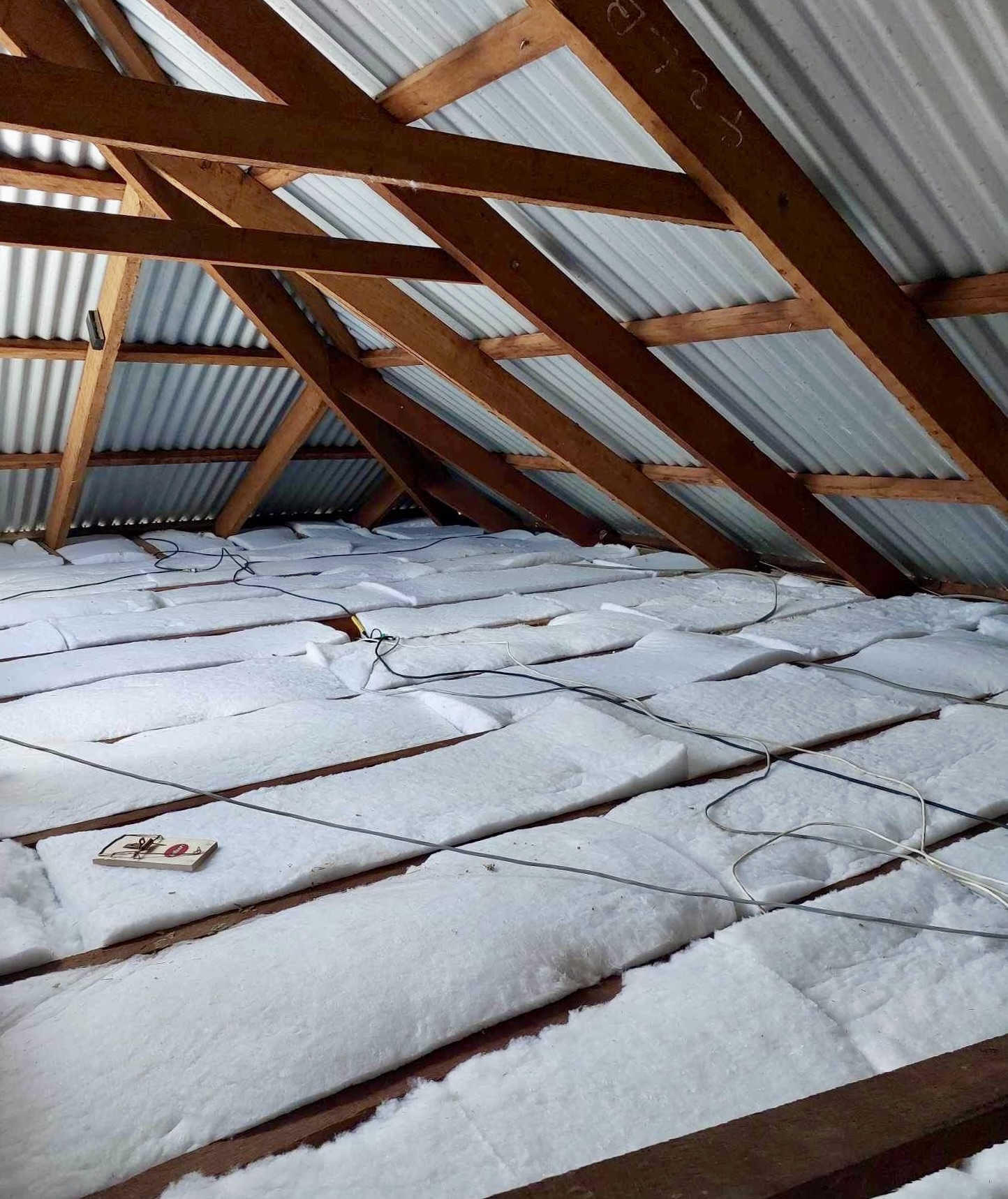 replacing old ceiling insulation in home