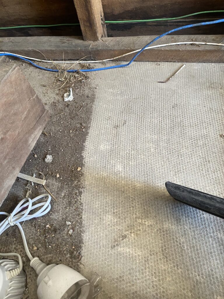 House not cooling down Brisbane roof cavity heat stored in ceiling with old flat insulation batts